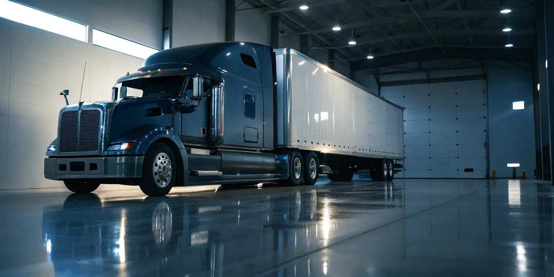 A commercial truck in a warehouse listed for sale on Commercial Truck Trader.