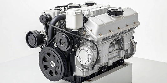 Close-up of a diesel turbocharger being disassembled for repair.
