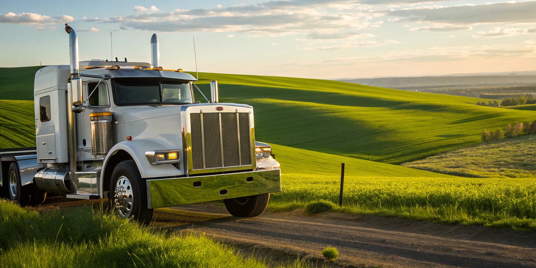 A well-maintained heavy duty used truck ready for a buyer's inspection.