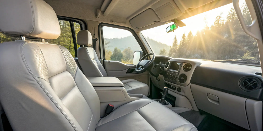 A clean truck interior after following steps on how to remove odors.