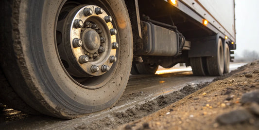 A bad carrier bearing on a semi truck causing unsafe vibrations.