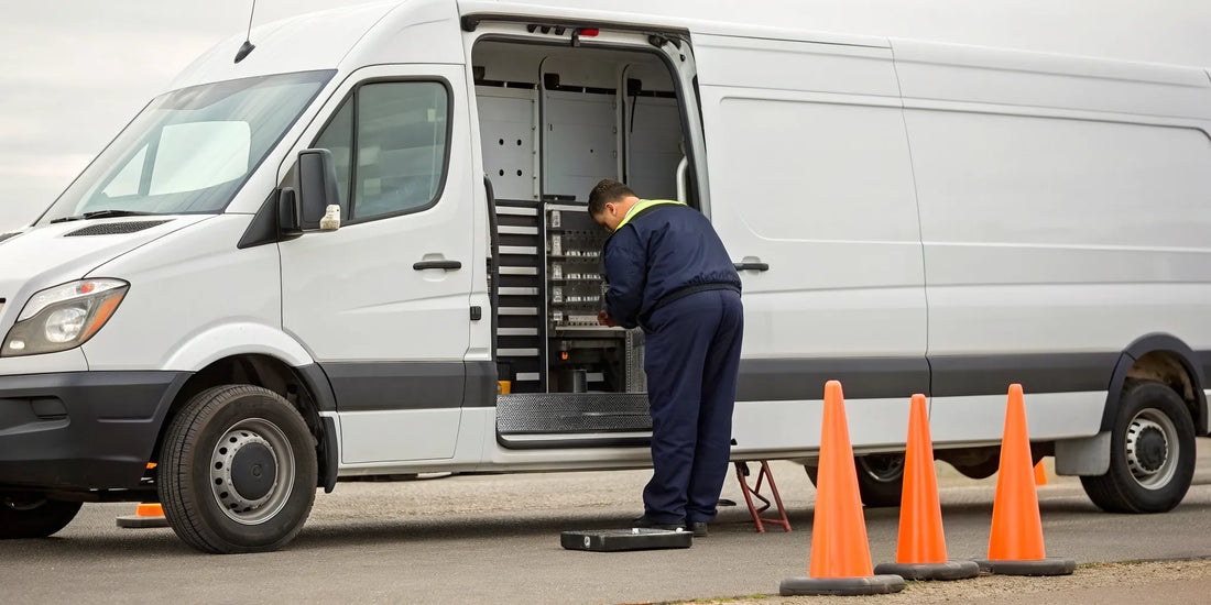 Mobile diesel mechanic performing on-site truck repair in Madison, SD.