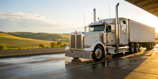 A well-maintained white used semi truck ready for potential buyers.