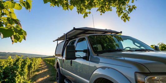 A pickup truck with a canopy secured by a leak-proof gasket.