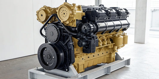 A CAT engine receiving professional maintenance in Madison, SD.