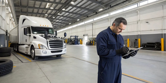 Semi truck engine receiving professional service and diagnostics in Watertown, SD.